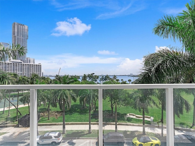 1900 N Bayshore Dr Unit 603, Miami, FL 33132 - balcony featuring a water view