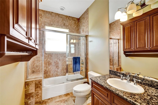 3308 Islewood Ave, Weston, FL 33332 - full bath featuring toilet, vanity, and shower / bath combination with glass door