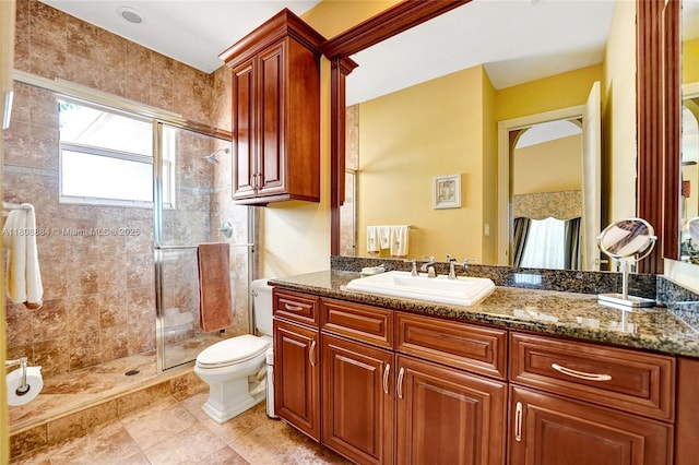 3308 Islewood Ave, Weston, FL 33332 - bathroom featuring toilet, a stall shower, and vanity