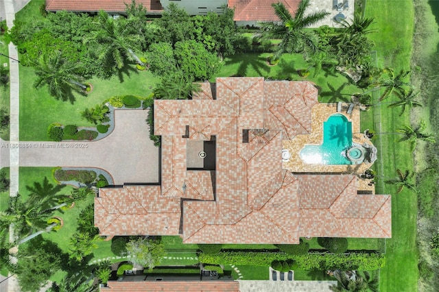3308 Islewood Ave, Weston, FL 33332 - view from above of property with a pool