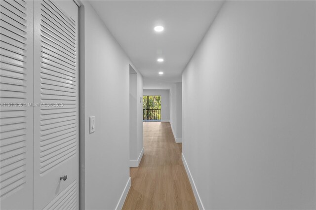 7900 S Colony Cir Unit 206, Tamarac, FL 33321 - corridor featuring recessed lighting, light wood finished floors, and baseboards