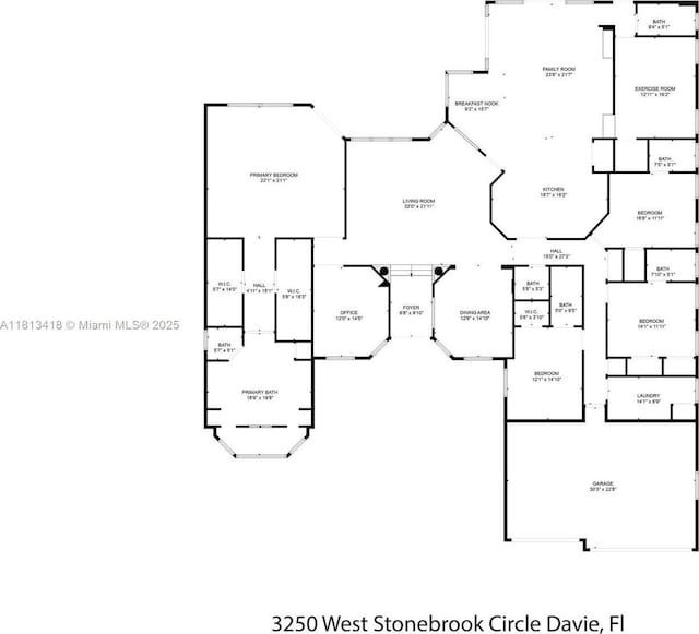 3250 W Stonebrook Cir, Davie, FL 33330 - home floor plan