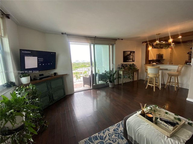 6900 Bay Dr Unit 10D, Miami Beach, FL 33141 - living room with wood-type flooring