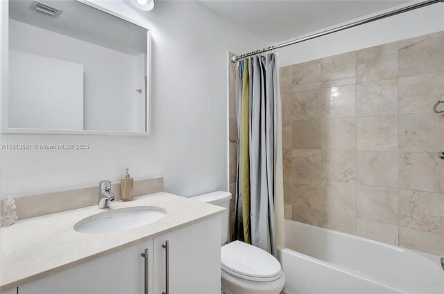 3330 NE 190th St Unit 416, Aventura, FL 33180 - full bath with toilet, vanity, and shower / tub combo with curtain