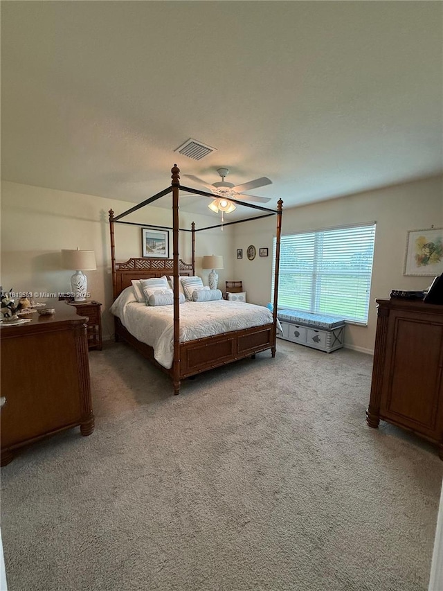 3031 Cherry Ln, La Belle, FL 33935 - bedroom with light colored carpet and a ceiling fan