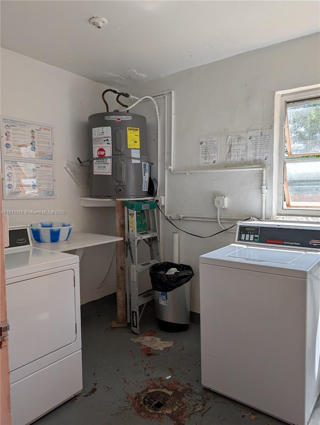 19080 NE 3rd Ct Unit 311, Miami, FL 33179 - laundry area featuring separate washer and dryer and electric water heater
