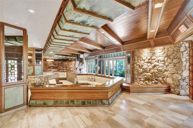 1000 Quayside Ter Unit 1101, Miami, FL 33138 - bathroom featuring wooden ceiling with exposed beams