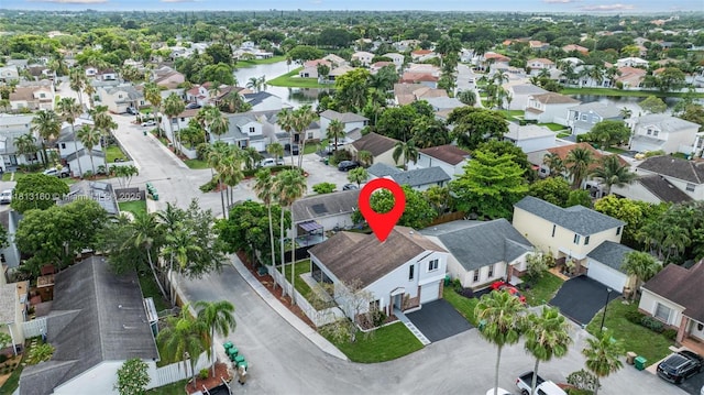 14100 Langley Pl, Davie, FL 33325 - aerial perspective of suburban area featuring a large body of water
