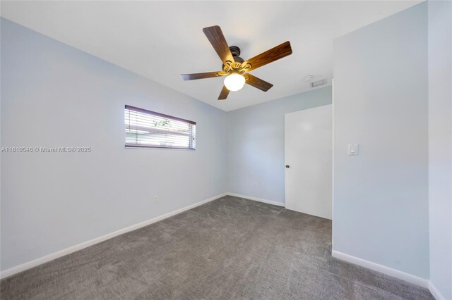 1237 Dove Ave, Miami Springs, FL 33166 - unfurnished bedroom featuring carpet flooring, a closet, and a ceiling fan