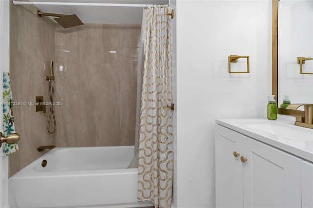 8401 SW 107th Ave Unit 117E, Miami, FL 33173 - bathroom featuring shower / bath combination with curtain and vanity