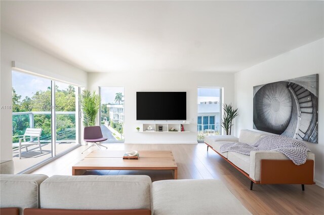 10250 Collins Ave Unit Ph1, Bal Harbour, FL 33154 - living area with wood finished floors
