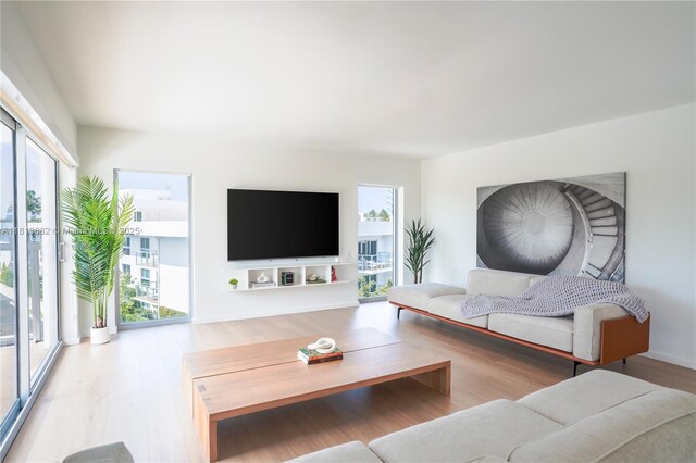 10250 Collins Ave Unit Ph1, Bal Harbour, FL 33154 - living room with wood finished floors