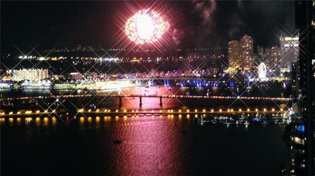 3131 NE 7th Ave Unit Ph4901, Miami, FL 33137 - view of city with a large body of water, a notable bridge, and a view of city lights