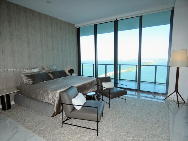 3131 NE 7th Ave Unit Ph4901, Miami, FL 33137 - bedroom with floor to ceiling windows and a water view
