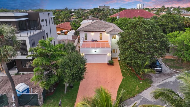 3229 Canal Dr, Pompano Beach, FL 33062 - aerial view at dusk
