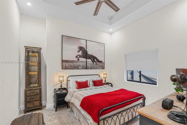 9291 SW 88th St, Miami, FL 33176 - bedroom featuring recessed lighting, baseboards, and ceiling fan