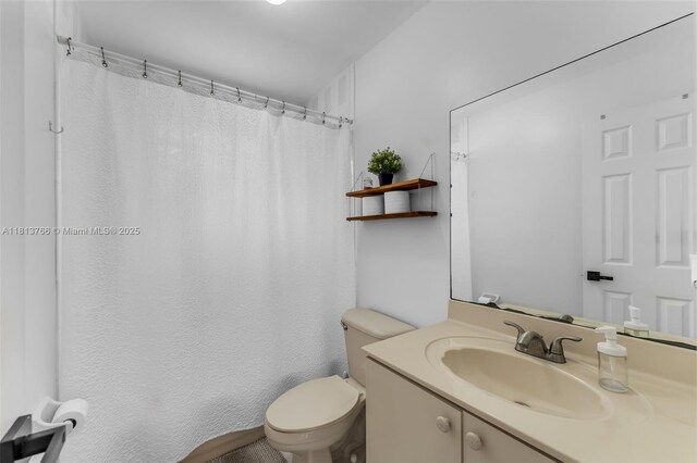 14011 SW 151st Ave, Miami, FL 33196 - bathroom featuring vanity, toilet, and a shower with shower curtain