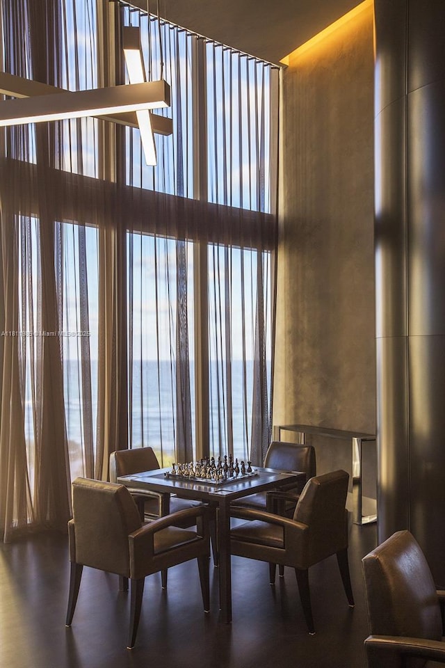 18555 Collins Ave Unit 1703, Sunny Isles Beach, FL 33160 - dining area with a high ceiling