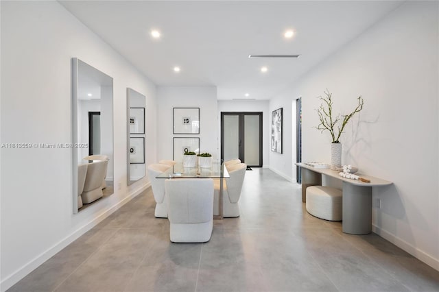 1201 SW 23rd St Right, Unit Right, Miami, FL 33145 - dining area featuring baseboards, recessed lighting, and concrete floors