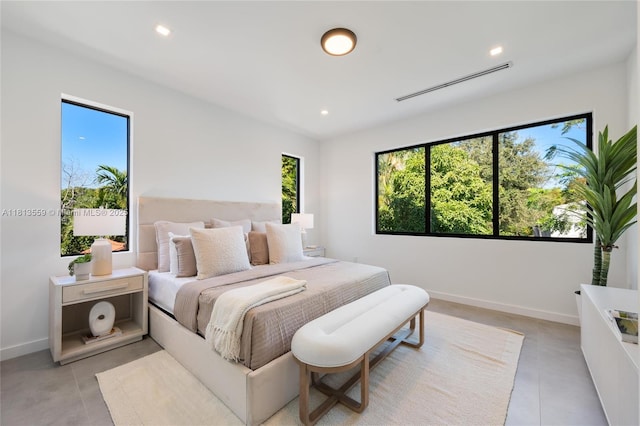 1201 SW 23rd St Right, Unit Right, Miami, FL 33145 - bedroom featuring multiple windows, baseboards, and recessed lighting