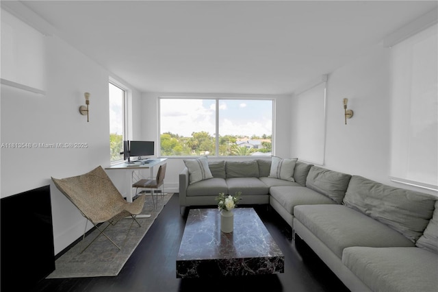 6320 Dolphin Dr, Coral Gables, FL 33158 - living room featuring wood finished floors