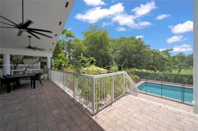 6320 Dolphin Dr, Coral Gables, FL 33158 - view of patio / terrace with a ceiling fan and outdoor dining area
