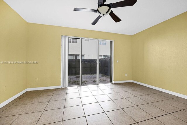 5440NW 107th Ave Unit 204, Doral, FL 33178 - unfurnished room with ceiling fan, baseboards, and light tile patterned flooring