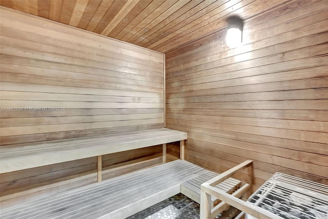 10 SW S River Dr Unit Ph108, Miami, FL 33130 - relaxing sauna with wooden ceiling and wooden walls