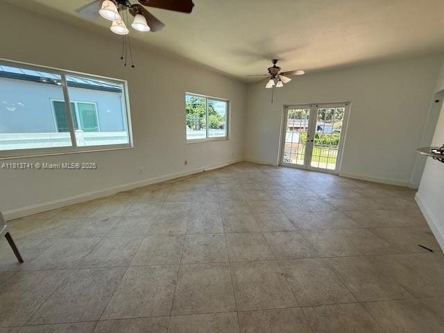 1525 SW 18th St, Miami, FL 33145 - unfurnished room with ceiling fan and french doors