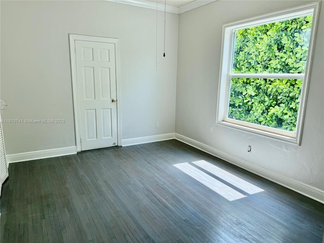 1525 SW 18th St, Miami, FL 33145 - unfurnished room with baseboards and dark wood finished floors