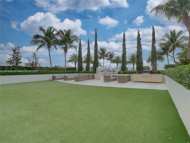 3000 Coral Way Unit 715, Miami, FL 33145 - view of yard featuring area for grilling and outdoor lounge area