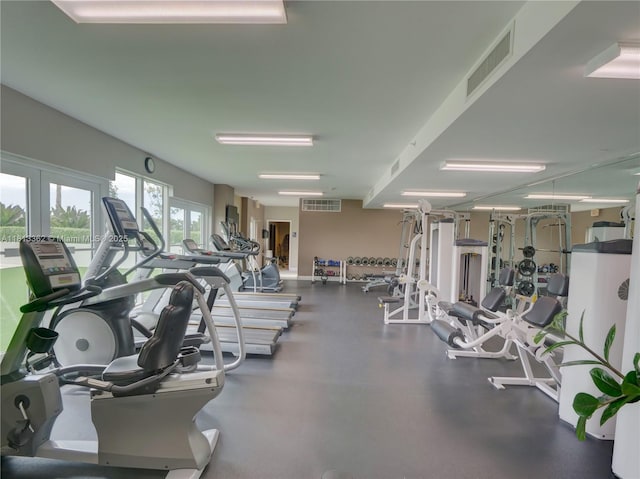 3000 Coral Way Unit 715, Miami, FL 33145 - workout area with french doors