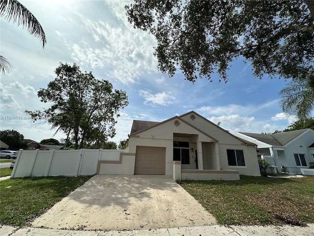 8600 SW 12th St, Pembroke Pines, FL 33025 - ranch-style house featuring stucco siding, a garage, and concrete driveway