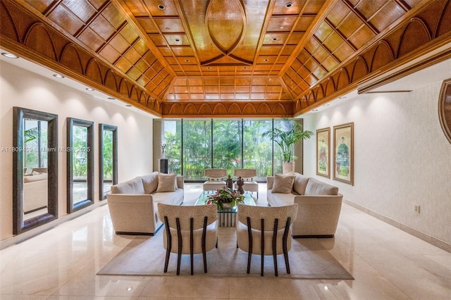 3 Grove Isle Dr Unit C1610, Miami, FL 33133 - building lobby featuring wood ceiling