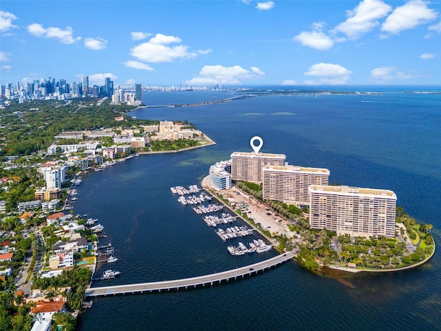 3 Grove Isle Dr Unit C1610, Miami, FL 33133 - aerial view of a nearby body of water and city skyline