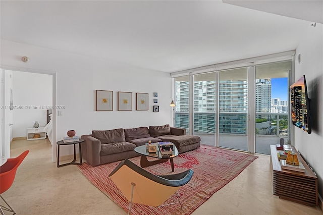 400 Alton Rd Unit 1409, Miami Beach, FL 33139 - living room with floor to ceiling windows