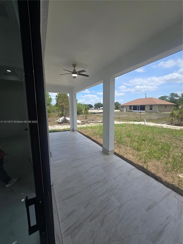 987 Edgerton, Lehigh Acres, FL 33974 - view of patio with a ceiling fan