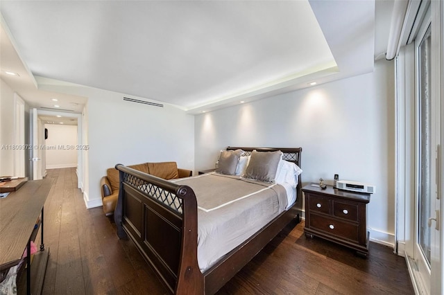 2901 S Bayshore Dr Unit 17G/H, Miami, FL 33133 - bedroom with dark wood finished floors, recessed lighting, and baseboards