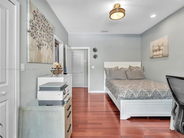 7448 SW 120th Ct, Miami, FL 33183 - bedroom featuring dark wood-type flooring, baseboards, and recessed lighting