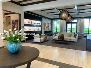 13349 SW Ibis Shores Rd, Port St Lucie, FL 34987 - building lobby featuring coffered ceiling and beam ceiling