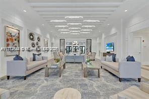 13349 SW Ibis Shores Rd, Port St Lucie, FL 34987 - building lobby with beam ceiling and recessed lighting