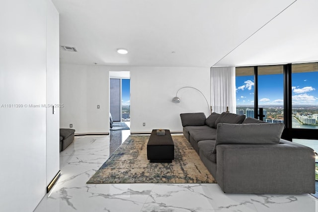18555 Collins Ave Unit 4603, Sunny Isles Beach, FL 33160 - living room with marble tiled flooring
