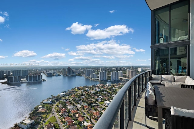 18555 Collins Ave Unit 4603, Sunny Isles Beach, FL 33160 - water view with nearby urban area and a notable bridge