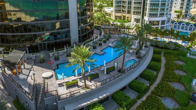18555 Collins Ave Unit 4603, Sunny Isles Beach, FL 33160 - aerial view of a pool
