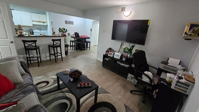 3995 W Mcnab Rd Unit B212, Pompano Beach, FL 33069 - living room with light wood finished floors and a textured ceiling