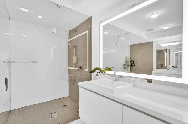 330 Sunny Isles Blvd Unit 5-1808, Sunny Isles Beach, FL 33160 - full bathroom featuring vanity and a stall shower