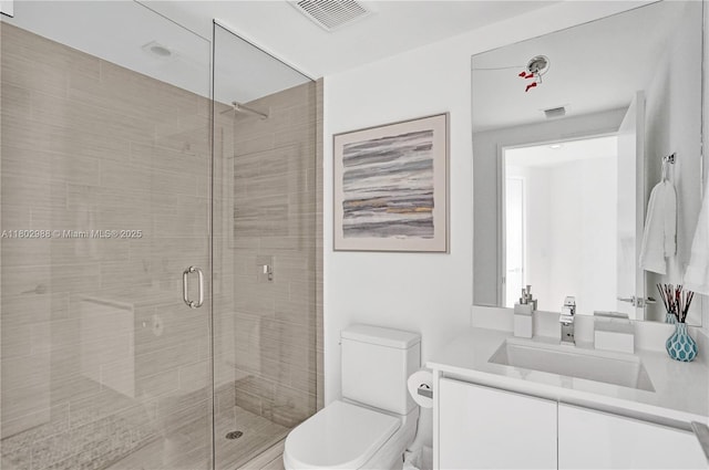 330 Sunny Isles Blvd Unit 5-1808, Sunny Isles Beach, FL 33160 - bathroom with toilet, vanity, and a stall shower