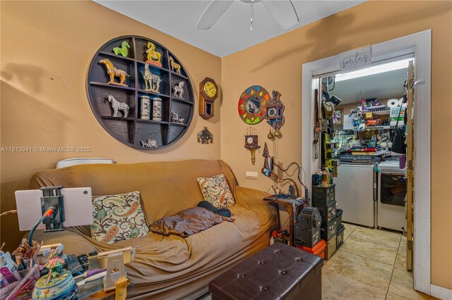 461 Morningside Dr, Miami Springs, FL 33166 - living room featuring ceiling fan