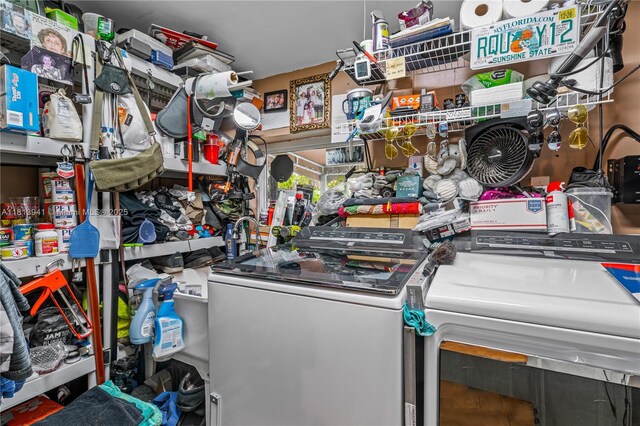 461 Morningside Dr, Miami Springs, FL 33166 - storage room with washer and clothes dryer