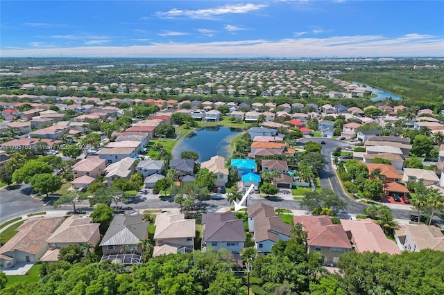 16331 SW 23rd St, Miramar, FL 33027 - aerial perspective of suburban area with a large body of water